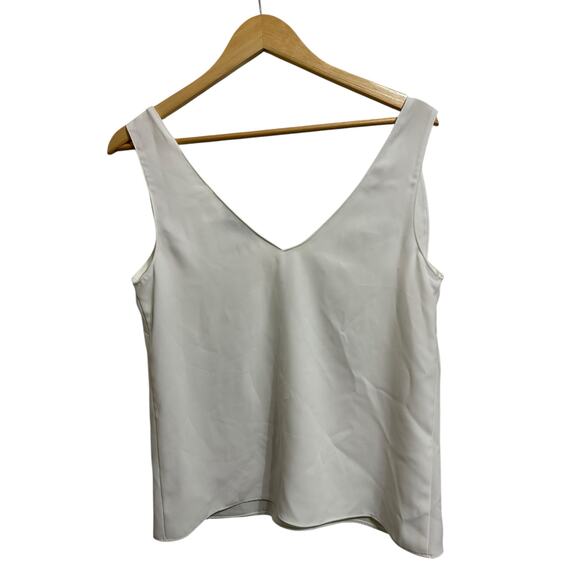Amanda Uprichard women's white tie v neck blouse size Medium - Picture 5 of 5